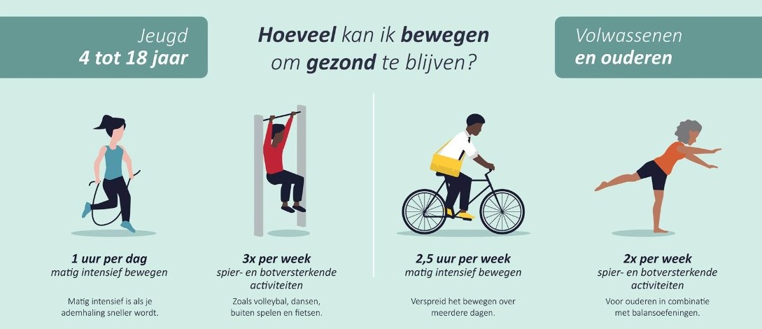 Fysoptima Delft infographic bewegen lichaamsbeweging